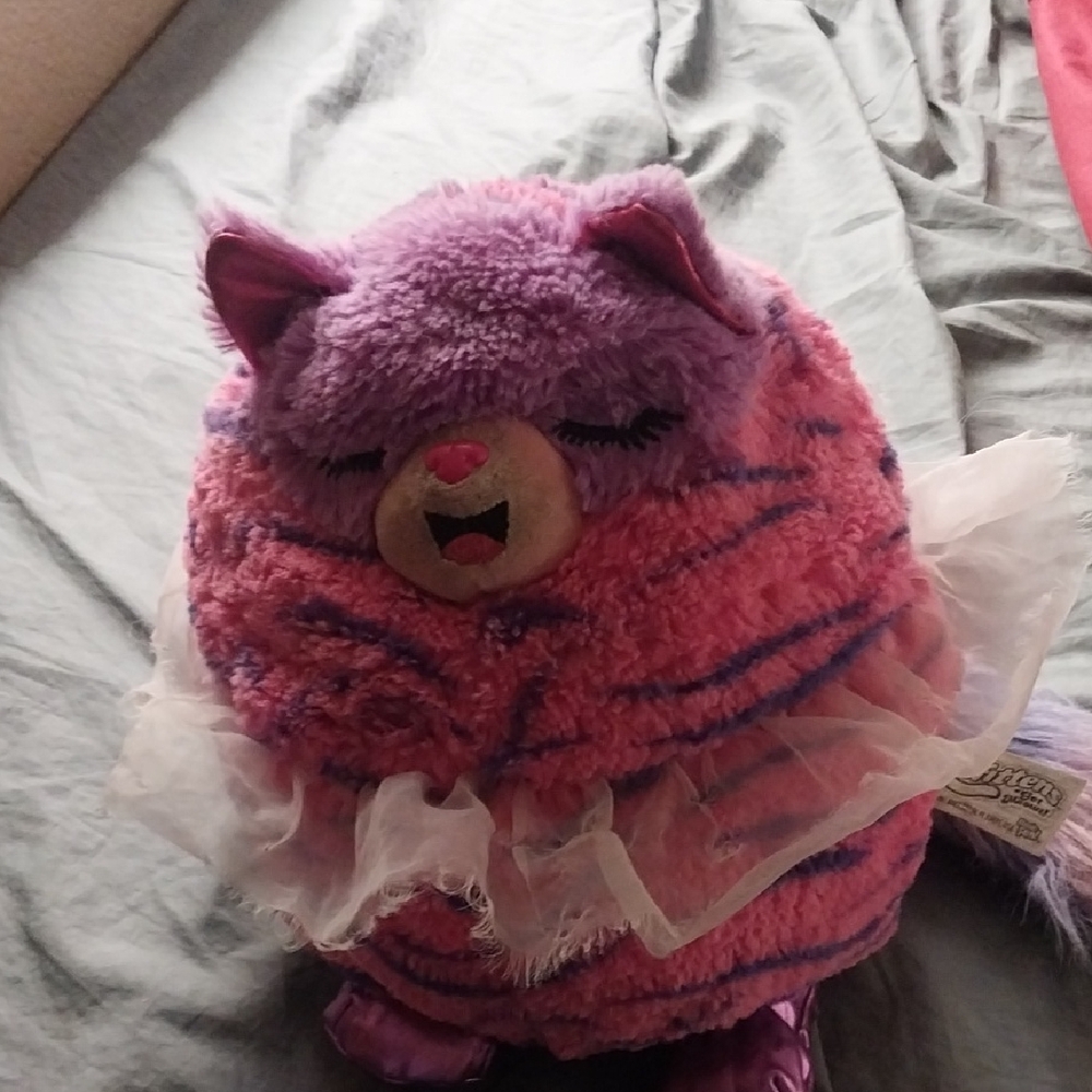 Purple and Pink Plush Cat Toy